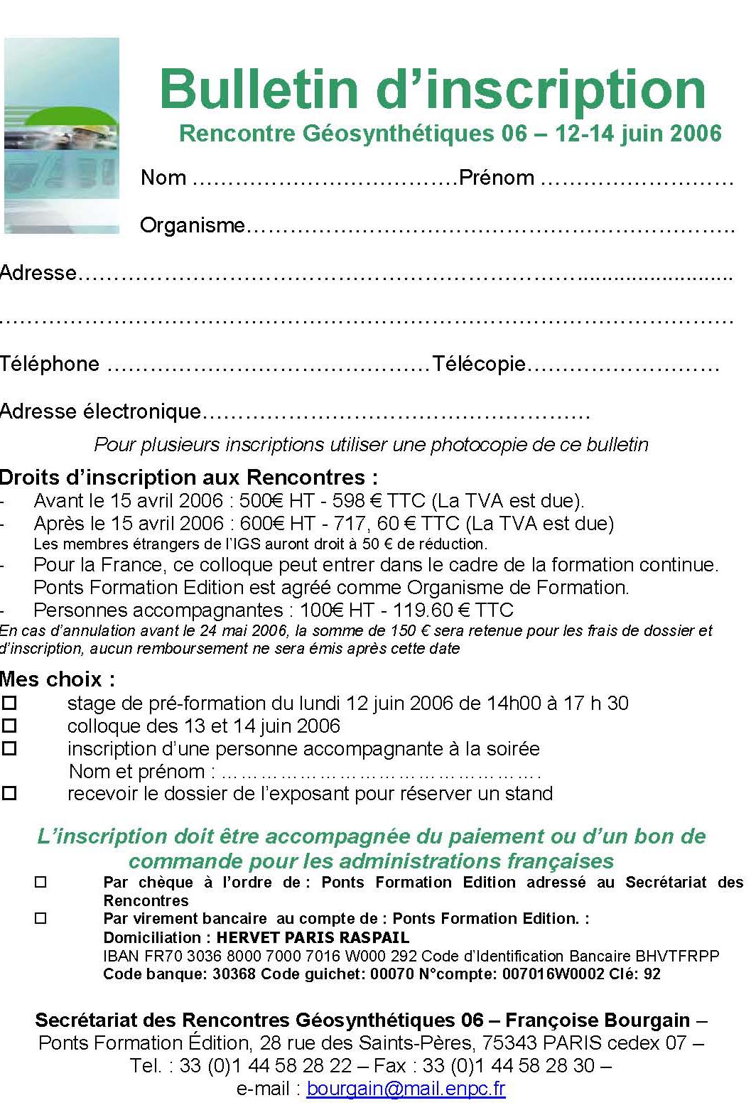 rencontre géosynthétiques